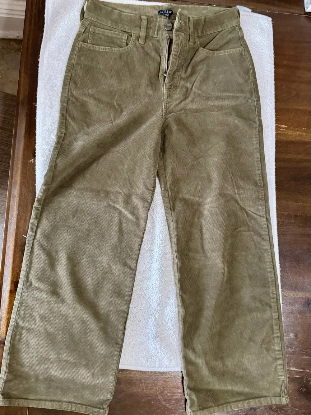 J. Crew Olive Corduroy Pants